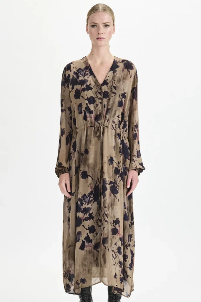 Transit Printed Midi Dress Merlot